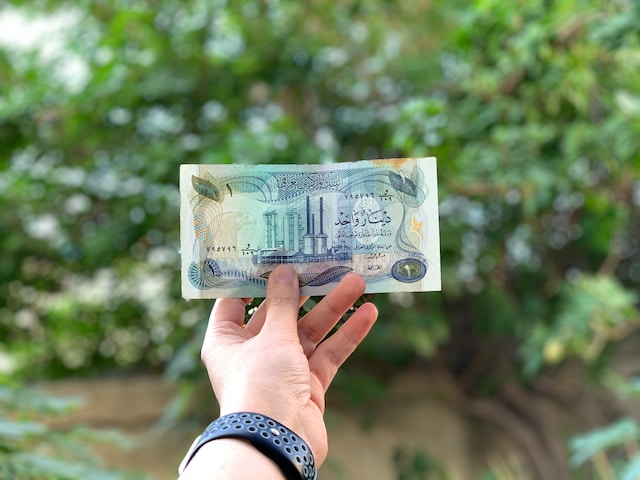 RV em dinar iraquiano (alteração da taxa de câmbio)